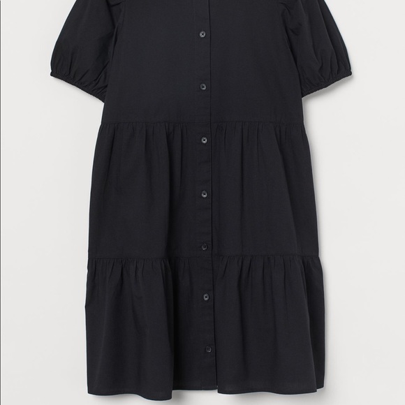 H&M Black Cotton Poplin Dress - size S - Picture 5 of 13